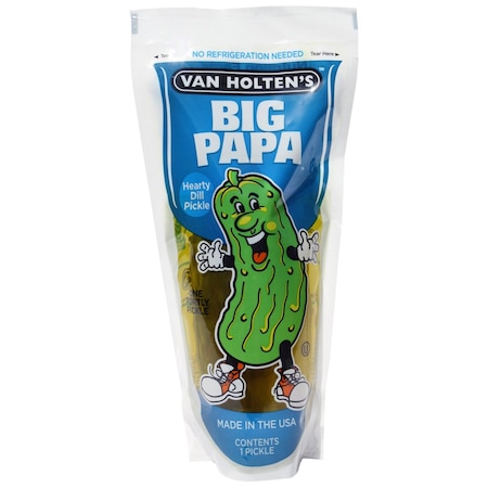Van Holtens Van Holten's Big Papa Dill Pickle Individually Packed In A Pouch, PK12 1012D